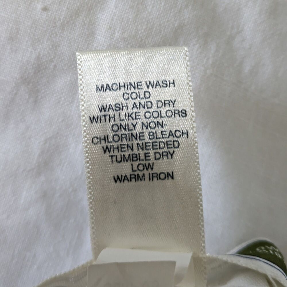 Old Navy 100% Linen White Mini Skirt Size 4 Low Waist Lined Tiered Ruffle Y2K - Picture 8 of 11